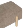614803 Banco baúl de diseño nórdico 122 madera y tapizado taupe