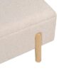 614804 Banco baúl de diseño nórdico 122 madera y tapizado crema
