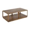 614964 Mesa de centro de diseño rústico 130 madera de mango natural