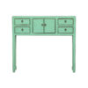 BF116 Consola de diseño oriental 100 madera de olmo verde claro con desgastes