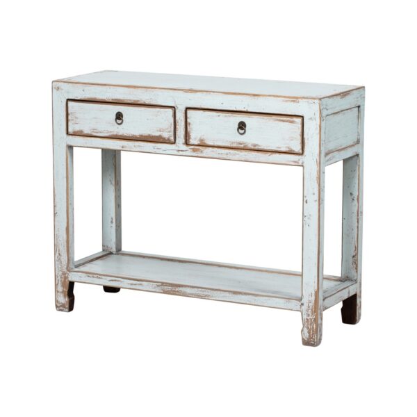 BF140 Consola de diseño oriental 100 madera de olmo con desgastes
