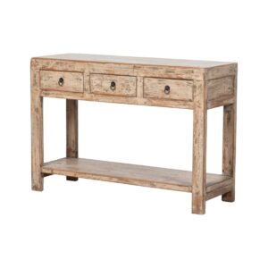 GM650 Consola de diseño oriental 130 madera de pino natural con desgastes