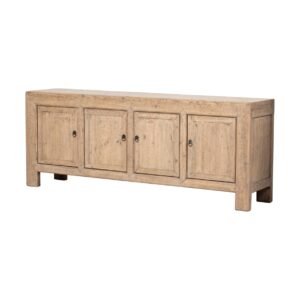 GM757 Aparador de gran tamaño diseño oriental 225 madera de pino acabado natural