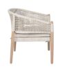 IBIZA-L-GL Sillón con reposabrazos para exterior diseño vintage madera natural y cuerda blanco grisáceo
