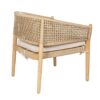 IBIZA-L Sillón con reposabrazos para exterior diseño vintage madera de natural y cuerda arena