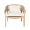 IBIZA-L Sillón con reposabrazos para exterior diseño vintage madera de natural y cuerda arena
