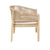 IBIZA-L Sillón con reposabrazos para exterior diseño vintage madera de natural y cuerda arena
