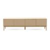 11518 Mueble de televisión de gran tamaño diseño moderno 200 color beige arena frente acanalado