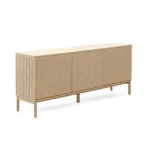 11520 Aparador de diseño moderno 180 color beige arena frente ranuras acanaladas