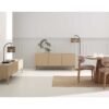 11520 Aparador de diseño moderno 180 color beige arena frente ranuras acanaladas