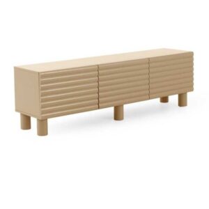 11522 Mueble de televisión diseño moderno 180 color beige arena con relieve