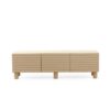 11522 Mueble de televisión diseño moderno 180 color beige arena con relieve