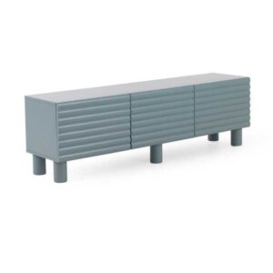 11523 Mueble de televisión diseño moderno 180 color azul paloma con relieve