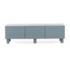 11523 Mueble de televisión diseño moderno 180 color azul paloma con relieve