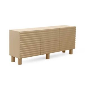 11524 Aparador de diseño moderno 180 color beige arena y frente con relieve