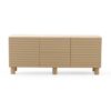 11524 Aparador de diseño moderno 180 color beige arena y frente con relieve
