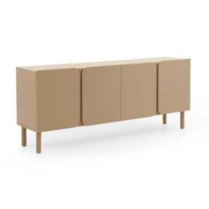 11528 Aparador de diseño moderno 180 color beige arena paloma 4 puertas