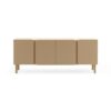11528 Aparador de diseño moderno 180 color beige arena paloma 4 puertas