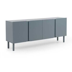 11529 Aparador de diseño moderno 180 color azul paloma 4 puertas