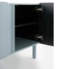 11529 Aparador de diseño moderno 180 color azul paloma 4 puertas