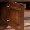 615132 Mueble de televisión de gran tamaño diseño rústico 200 madera de mango marrón