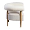 615247 Sillón butaca de diseño nórdico madera y tapizado bouclé beige