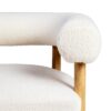 615247 Sillón butaca de diseño nórdico madera y tapizado bouclé beige