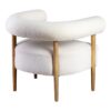 615247 Sillón butaca de diseño nórdico madera y tapizado bouclé beige