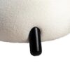 615249 Sillón butaca diseño moderno madera negro y tapizado bouclé blanco