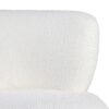 615249 Sillón butaca diseño moderno madera negro y tapizado bouclé blanco