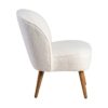 615282 Sillón butaca diseño moderno patas de madera y tapizado bouclé beige