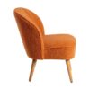 615283 Sillón butaca diseño moderno patas de madera y tapizado bouclé terracota