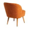 615283 Sillón butaca diseño moderno patas de madera y tapizado bouclé terracota