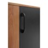11513 Aparador de diseño rústico industrial 178 madera maciza reciclada y metal negro