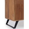 11513 Aparador de diseño rústico industrial 178 madera maciza reciclada y metal negro
