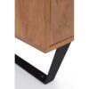 11515 Aparador alto de diseño rústico industrial 60 madera maciza reciclada y metal negro