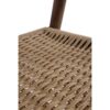 11587 Silla con reposabrazos diseño nórdico vintage madera de fresno y asiento trenzado