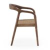 11587 Silla con reposabrazos diseño nórdico vintage madera de fresno y asiento trenzado
