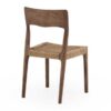 11588 Silla de diseño nórdico vintage madera de fresno y asiento trenzado