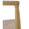 11594 Silla con reposabrazos de diseño nórdico vintage madera y asiento trenzado