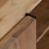614467 Mueble de televisión de gran tamaño diseño rústico industrial 200 madera de acacia y hierro