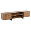 614467 Mueble de televisión de gran tamaño diseño rústico industrial 200 madera de acacia y hierro