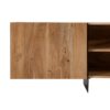614467 Mueble de televisión de gran tamaño diseño rústico industrial 200 madera de acacia y hierro