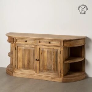 614966 Aparador de gran tamaño diseño rústico 189 madera de mango acabado natural
