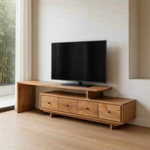 615300 Mueble de televisión de diseño colonial 175 madera de mango con cajones