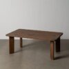 615806 Mesa de centro rectangular de diseño rústico 115 madera de mango
