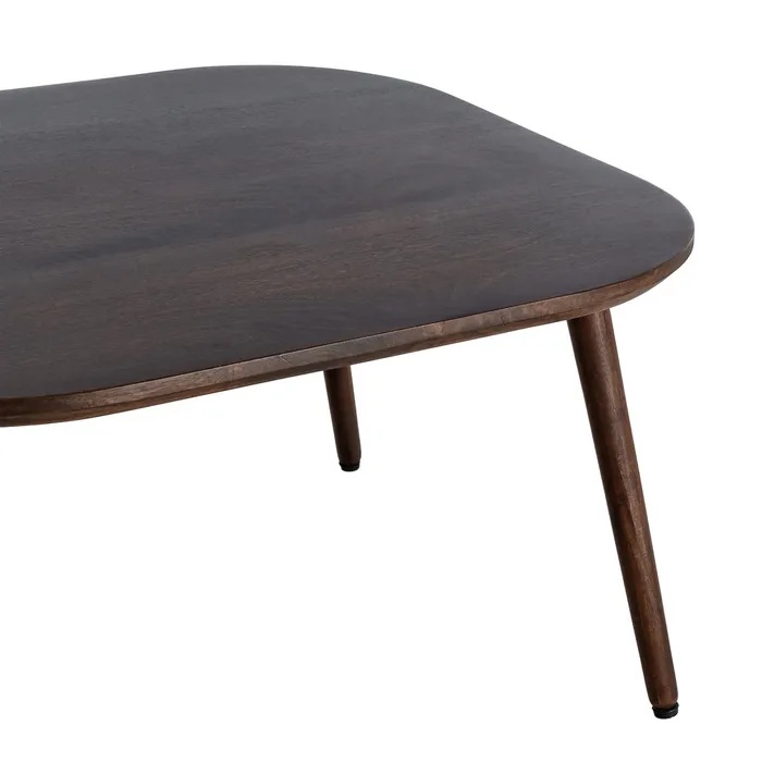 615809 Mesa de centro cuadrada diseño rústico 80 madera de mango natural