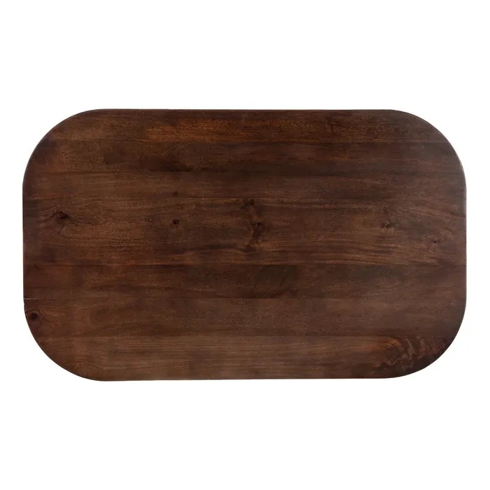 615811 Mesa de centro diseño rústico 115 madera de mango natural