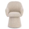 0734543 Sillón giratorio de diseño moderno ANTARA tapizado total beige
