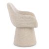 0734543 Sillón giratorio de diseño moderno ANTARA tapizado total beige